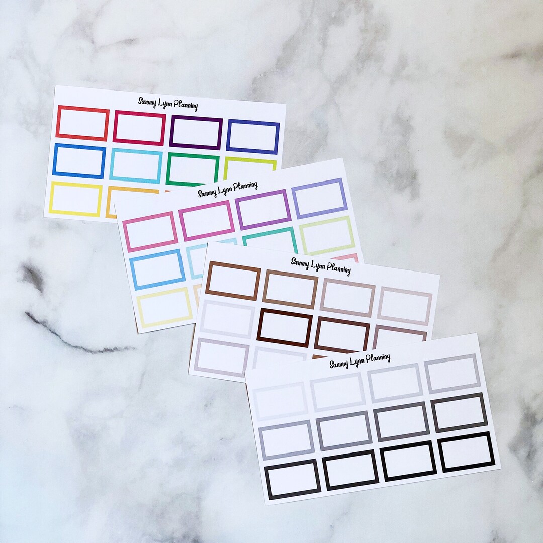 Half Box Planner Stickers - Etsy