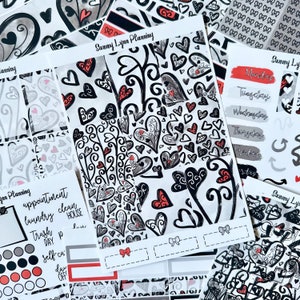 Graffiti Hearts Weekly Sticker Kit/A La Carte