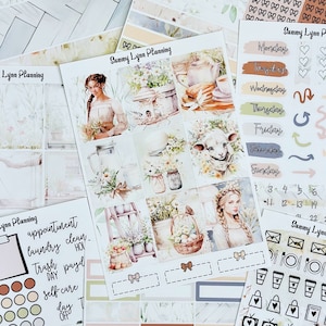 Rustic Spring Weekly Sticker Kit/A La Carte