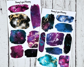 Marble Galaxy Wash Stickers