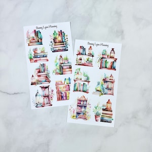 Watercolor Books Deco Stickers