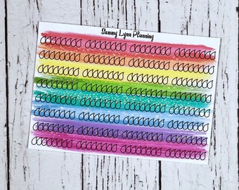 Rainbow Brush Stroke Stickers - Hydrate