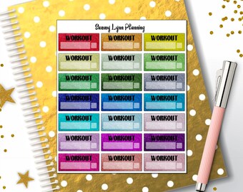 Glitter Workout/Fitness Planner Stickers