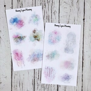 Stickers encreurs délavés à l'aquarelle