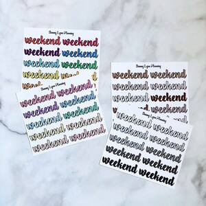 Weekend Planner Stickers