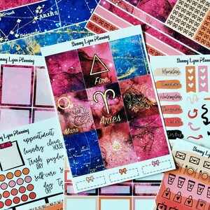 Aries Zodiac Weekly Sticker Kit/A La Carte