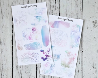 Iridescent Grunge Wash Stickers