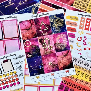 Leo Zodiac Weekly Sticker Kit/A La Carte