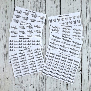 Script Planner Stickers - Reading (Currently Reading, Finished Reading, Ebook, Audiobook, Book Club, Booktwitter, Bookstagram, Booktok)