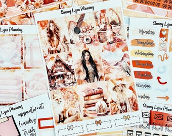 Boho Winter Weekly Sticker Kit/A La Carte