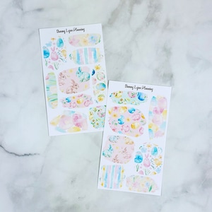 Pastelkleurige paaswasstickers
