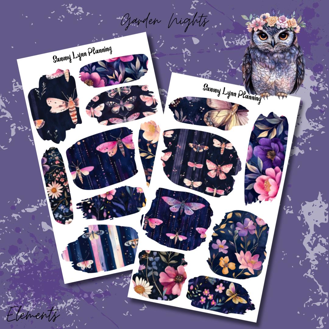 Garden Nights Wash Stickers - Etsy