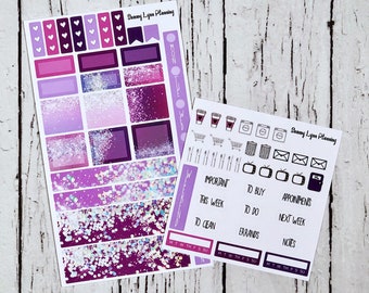 Holo Glitter and Purple Kit - Hobonichi Weeks