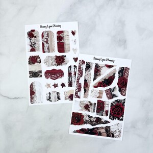 Kit per il diario Holiday Lace - Adesivi per diario / Kit per pianificatore decorativo