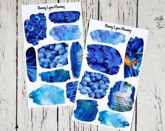 Shades of Blue Wash Stickers