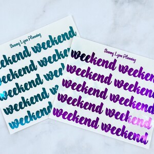 Autocollants de week-end en aluminium