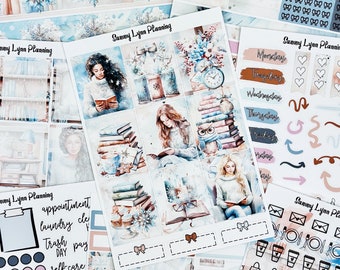 Winter Bookworm Weekly Sticker Kit/A La Carte