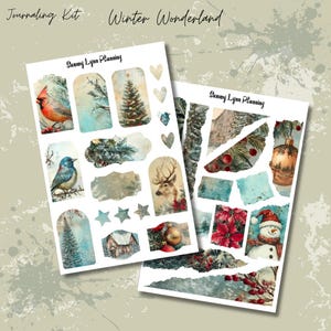 Winter Wonderland Journaling Kit - Journal Stickers | Decorative Planner Kit