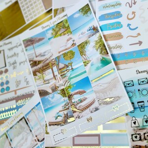 Beach Resort Foil Weekly Sticker Kit