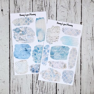 Blue Ephemera Wash Stickers