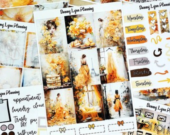 Yellow Chic Weekly Sticker Kit/A La Carte