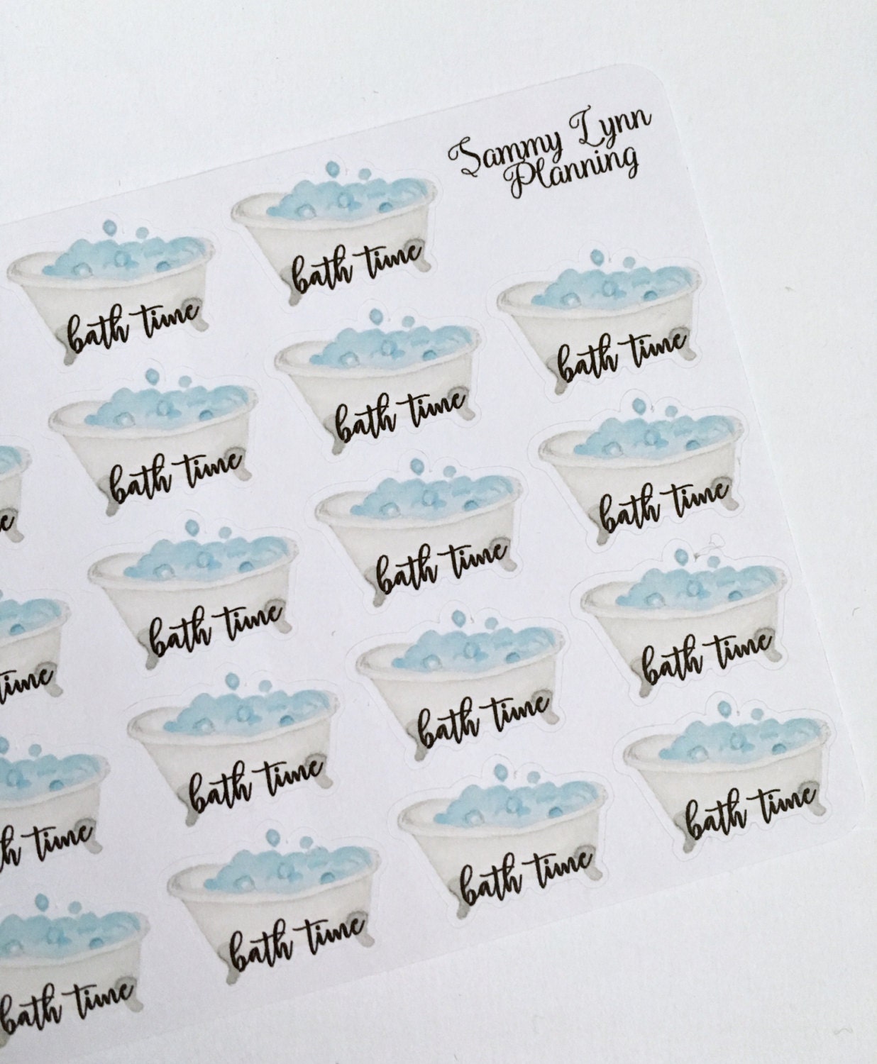 Paper Stickers Stickers, Labels & Tags Bath Time Marble Planner Sticker