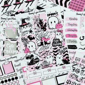 Cute Halloween Weekly Sticker Kit/A La Carte