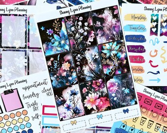 Celestial Flowers Weekly Sticker Kit/A La Carte