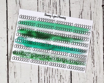 Groene en zilveren penseelstreekstickers - Hydrateren