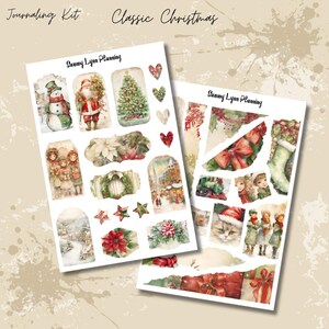 Classic Christmas Journaling Kit - Journal Stickers | Decorative Planner Kit