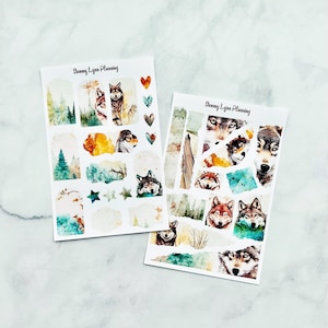 Wolves Journaling Kit - Journal Stickers | Decorative Planner Kit