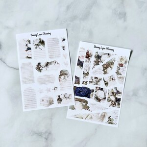 Snowy Florals Journaling Kit - Journal Stickers | Decorative Planner Kit