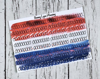 Patriotic Brush Stroke Stickers - Hydrate