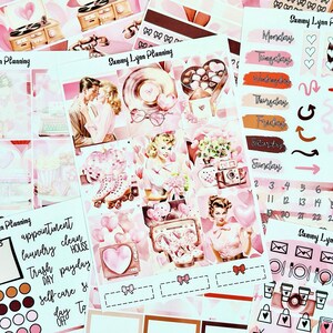 Retro Valentine Weekly Sticker Kit/A La Carte