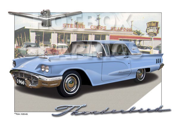 Personalised Illustration of Your 1960 Ford Thunderbird
