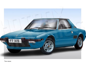 Personalised Illustration of Your Fiat X1/9