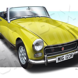 Personalised Illustration of Your MG Midget Austin Healey Sprite