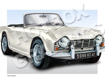 Personalised Illustration of Your Triumph TR4 TR5