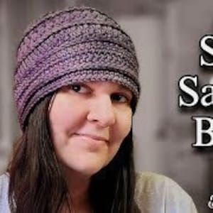 Patrón de gorro de crochet con muestra de puntos de crochet DESCARGA DIGITAL SOLAMENTE