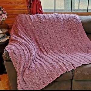 Crochet Victorian Braids Cable Blanket Pattern DIGITAL DOWNLOAD ONLY