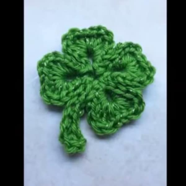 Motif au crochet Shamrock / Trèfle à quatre feuilles St. Patricks Day TÉLÉCHARGEMENT NUMÉRIQUE UNIQUEMENT