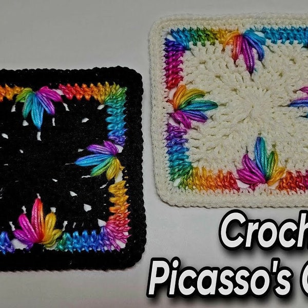 Crochet Picasso's Granny Square Pattern DIGITAL DOWNLOAD ONLY