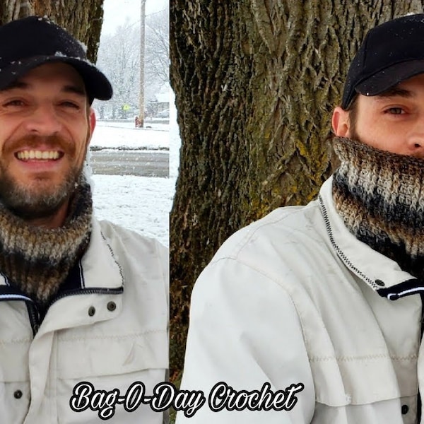 Mens Cowl Crochet Pattern 546 DIGITAL DOWNLOAD ONLY Bag O Day Crochet