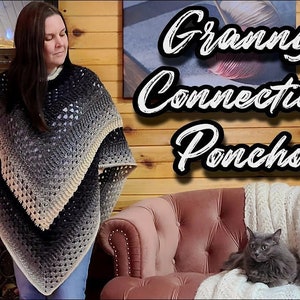 Crochê Conexão Vovó Padrão Poncho de Crochê DOWNLOAD DIGITAL SOMENTE