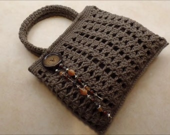 Crochet easy shell stitch handbag purse pattern DIGITAL DOWNLOAD ONLY