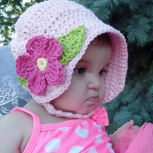 Crochet Baby Summer Fun Sun Hat Bonnet Pattern DIGITAL DOWNLOAD ONLY
