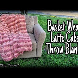 Basket Weave Stitch Throw Blanket Bagoday Crochet Pattern 629 DIGITAL DOWNLOAD ONLY