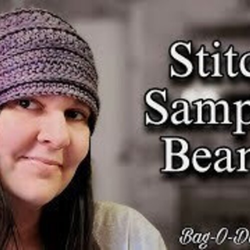 Crochet Stitch Sampler Beanie Crochet Pattern  DIGITAL DOWNLOAD ONLY