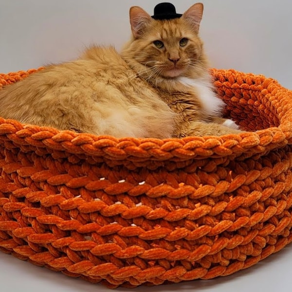 Crochet Cat Bed Etsy