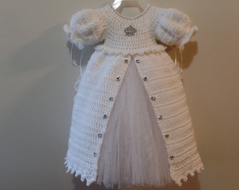 Crochet Christening Gown Princess Dress Pattern DIGITAL DOWNLOAD ONLY